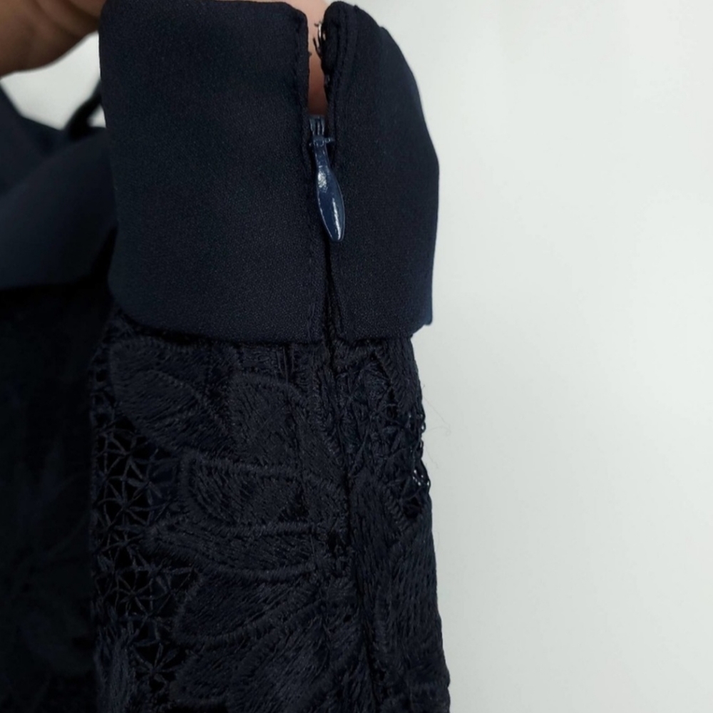 Banana Republic Limited Edition Navy Bow Back Lace Dress - Picture 7 of 7
